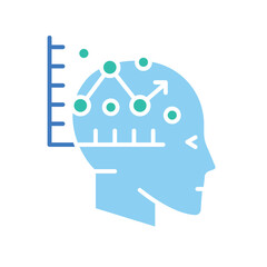 data analysis color flat icon for digital and print projects.