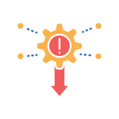 loss function color flat icon for digital and print projects.