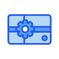 Gift Card with Settings Icon Design
