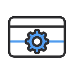Gift Card with Settings Icon Design