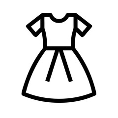 Gown with Ribboned Waist Icon Design