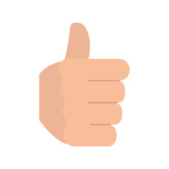 A vector illustration depicting a hand giving a thumbs up, symbolizing approval, positive feedback, agreement