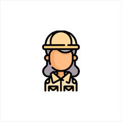 construction worker with helmet