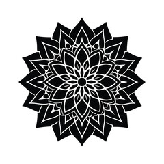 gold foil deco mandala deep vector art silhouette