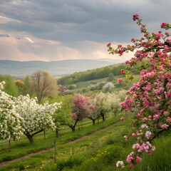 apple garden in spring session