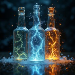 Mysterious luminous bottle device