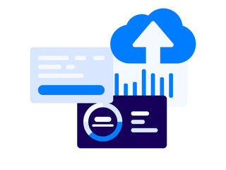 Flat vector illustration of business people operating work scene

