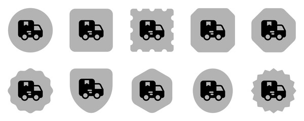 Editable delivery truck vector icon. Shipping, delivery, e-commerce, transport, logistics. Part of a big icon set family. Perfect for web and app interfaces, presentations, infographics, etc