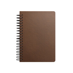 Brown spiral notebook with sturdy cover perfect for writing and organizing notes