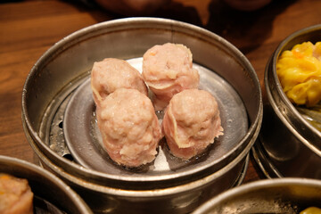 Snowball dimsum in a Chinese restaurant in Baguio City.