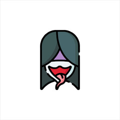 vector illustration of an abstract face