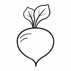 Beetroot icon with white background
