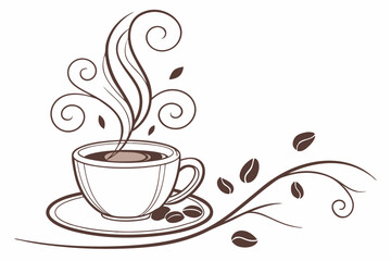 Cup of Coffee with Steam