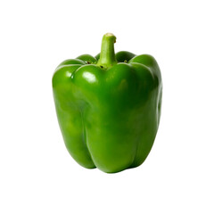 A green bell pepper isolated on white background 
