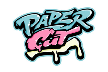 Paper cut typography graffiti art