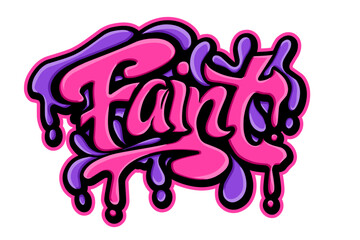 Faint typography art