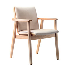 Fototapeta premium Neutral tone modern armchair for any interior