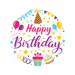 Cappy birthday card with a floral Colorful floral birthday greeting Birthday card with flowers