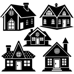 Fototapeta premium set of house icons