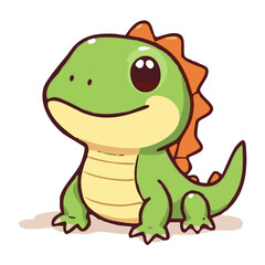 a cute lovely lizard cartoon illustration with heart and love