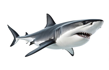 Obraz premium A shark isolated on white background