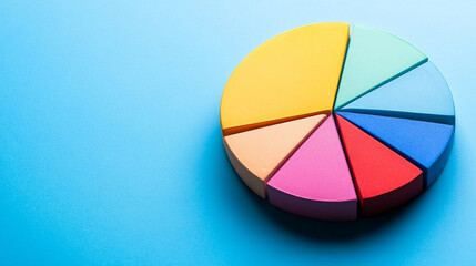 Obraz premium She explained the dip in revenue using a pie chart.