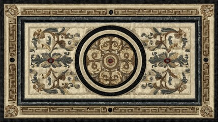 Classic rectangular border, timeless and versatile design - painted versatile vintage template solid