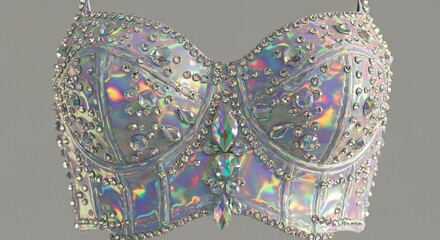 Obraz premium Embellished Holographic Corset Illustration
