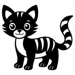 Cute cartoon animals silhouette