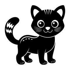 Cute cartoon animals silhouette