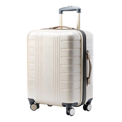 Trendy suitcase on transparent background