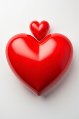 Fototapeta premium A heart isolated on white
