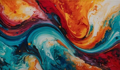 Abstract art with this stunning paint ink painting