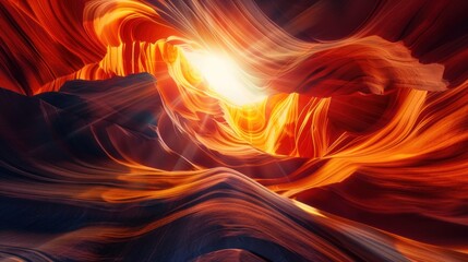 Stunning sandstone canyon interior featuring fiery colors