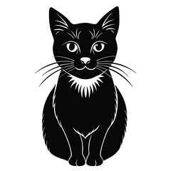 silhouette of a cat on a white background