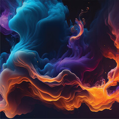 Obraz premium dark and colorful vapors