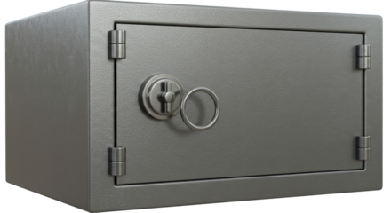 Isolated Metal Safe Closed with Keyhole for Security