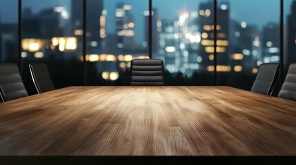 Fototapeta premium Business meeting in modern office interior city view blurred background professional environment contemporary design