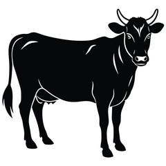 Adobe Illustratosilhouette or illustration of a cow or buffalor Artwork