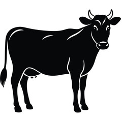 silhouette or illustration of a cow or buffalo