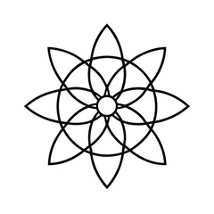 minimalist decor mandala vector art silhouette