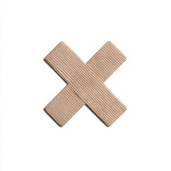 Obraz premium Adhesive bandage cross isolated on white background