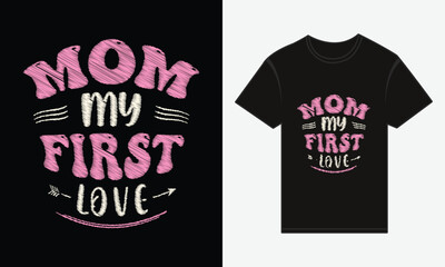 Mother&rsquo;s Day, MOM, Is The Queen Of My Heart, T-shirt Vector Typography Design 