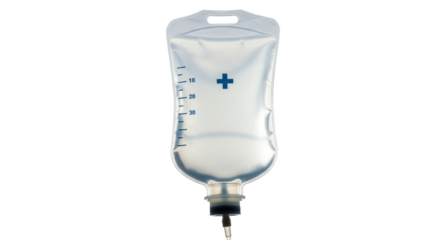 Isolated IV Drip Bag for Medical Treatment