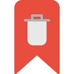 Delete Bookmark single vector illustration icon