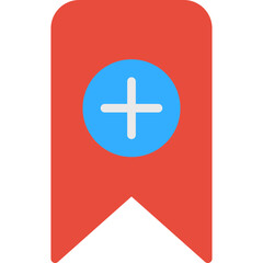 Add Bookmark single vector illustration icon
