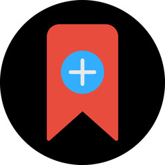 Add Bookmark single vector illustration icon