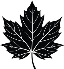 Fallen Seasonal Leaf in Black | Bold Nature-Inspired Vector for Crafts, Prints & Cut Projects