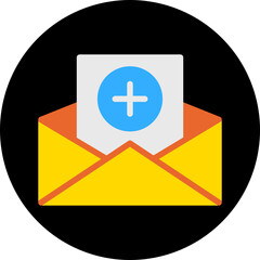 Add Envelop single vector illustration icon