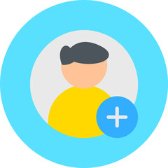 Add Male Profile single vector illustration icon